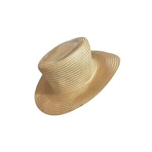 Vintage Lord & Taylor Straw Sun Hat w/ Bow Women’s Beach Summer Natural Fiber